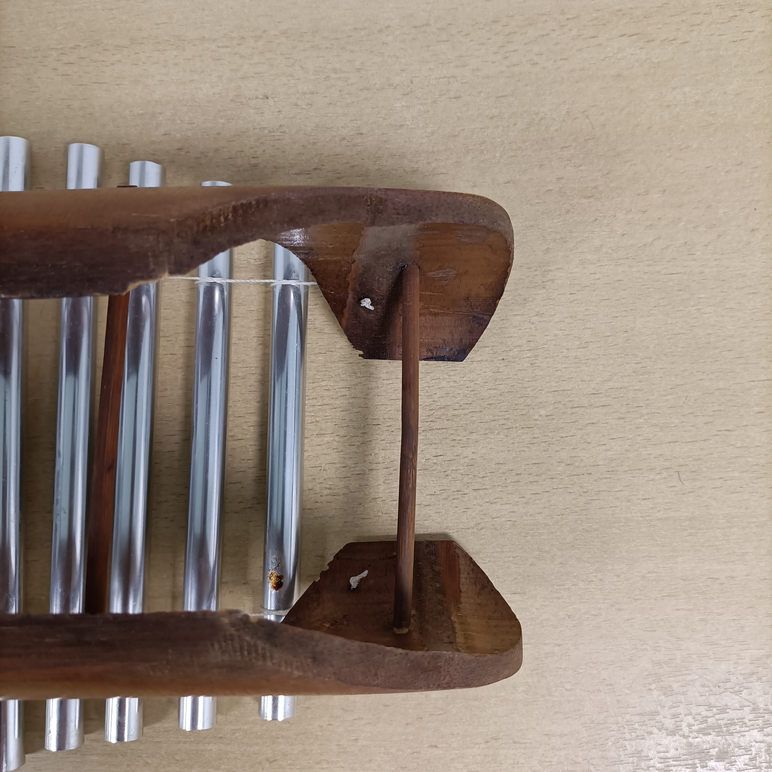 Kalimba sanza artisanale en bois massif instrument de musique ethnique déco vintage Très bon état - Vue 12 - 