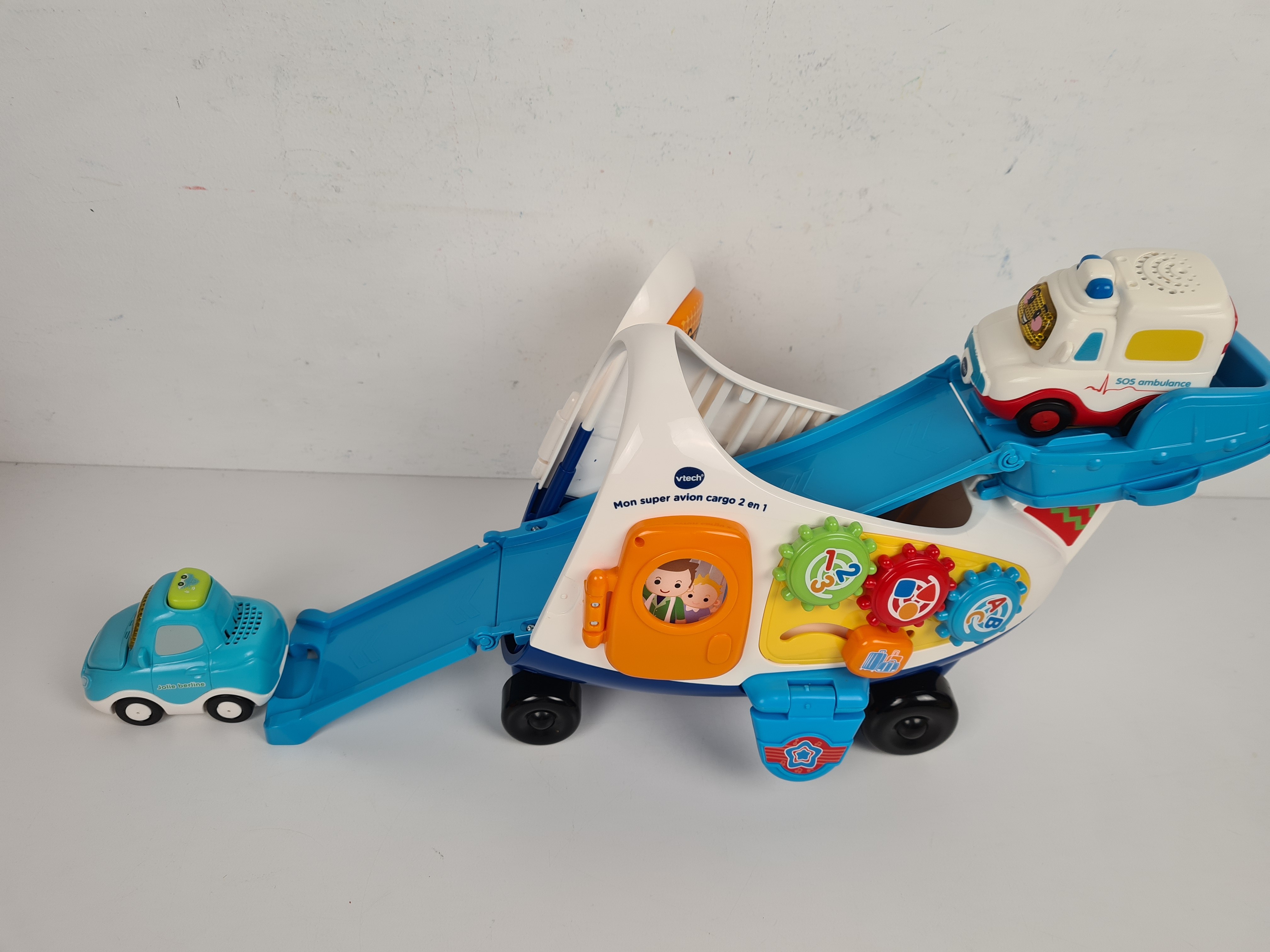 Avion cargo tut tut avec 2 petites voitures - Vtech - 34cm - Photo 2