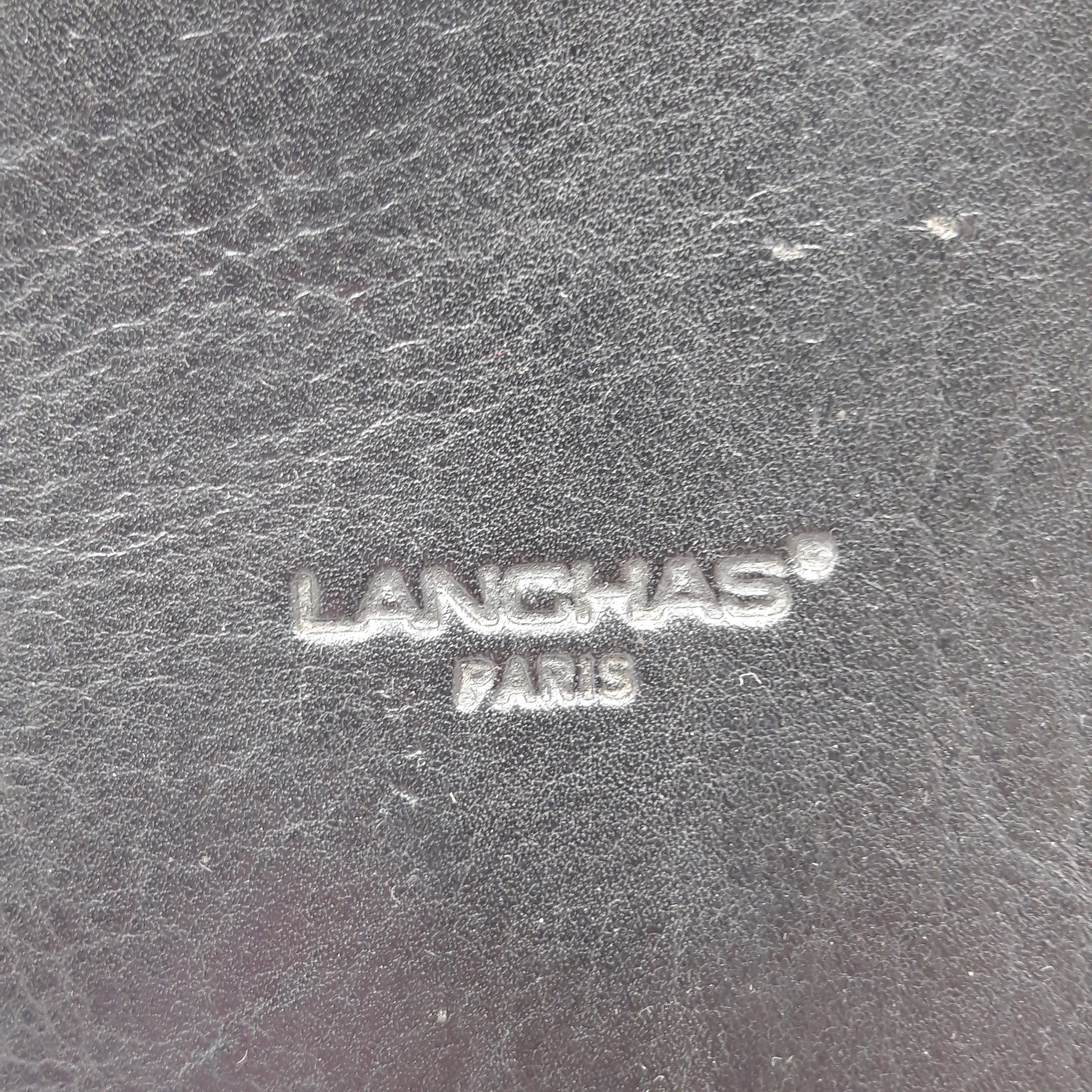 Cartable noir cuir véritable Lanchas paris Bon état - Vue 6 - 