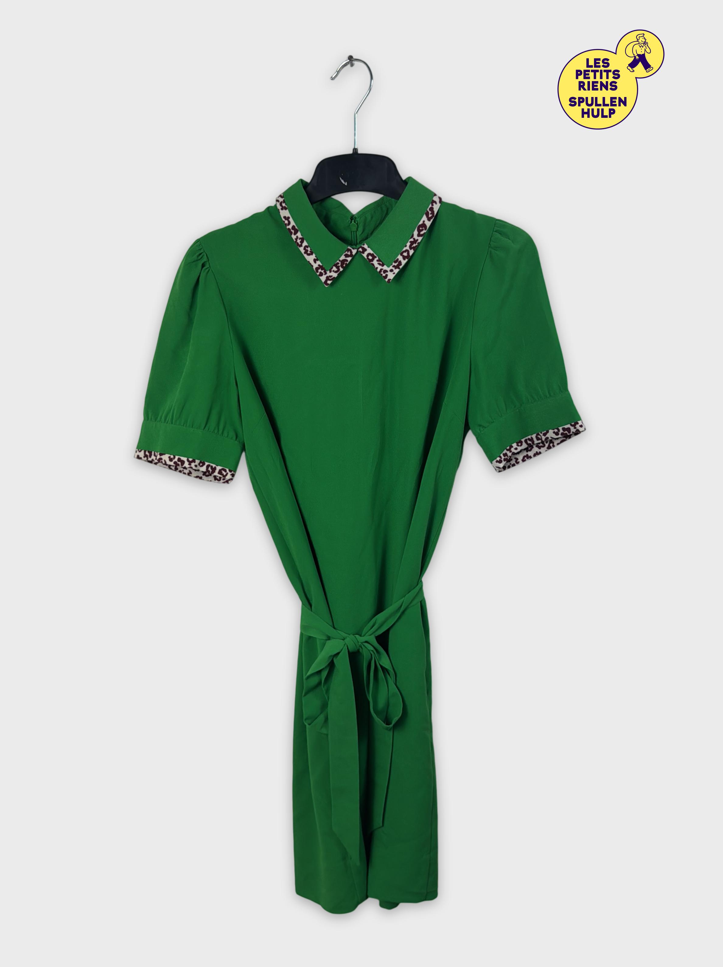 Robe verte Essentiel antwerp 💚 Léopard ceinture S - Photo 0