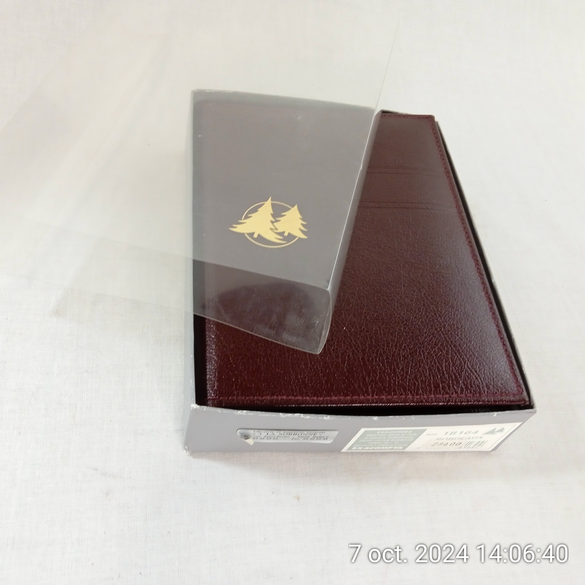 Agenda Organiseur EXACOMPTA cartes de visite et feuilles téléphoniques couverture cuir mécanique 6 anneaux  Comme neuf - Vue 7 - 