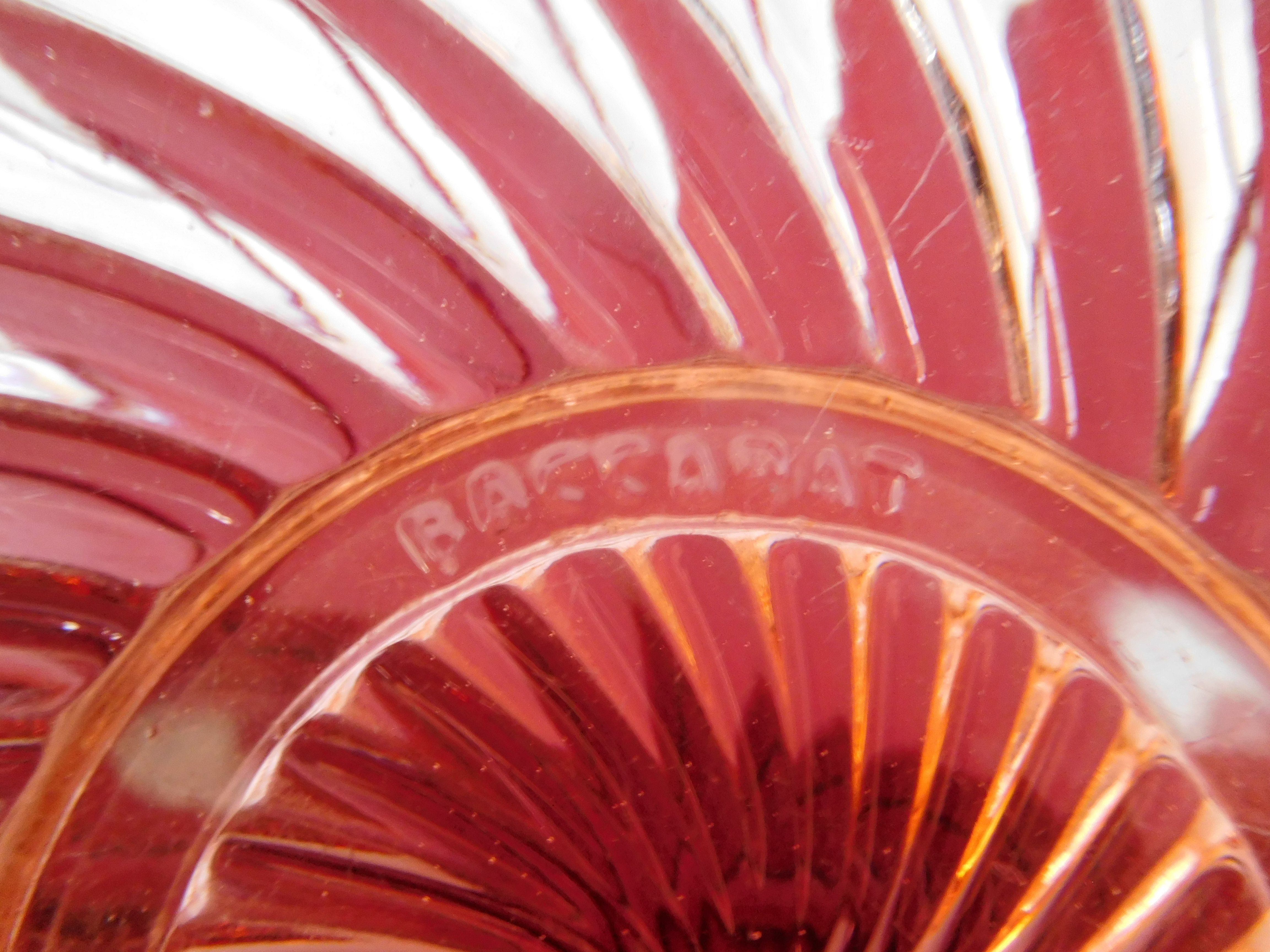Garniture De Toilette BACCARAT Cristal Rose Ambré - 8 Pièces Rares°° - Photo 22