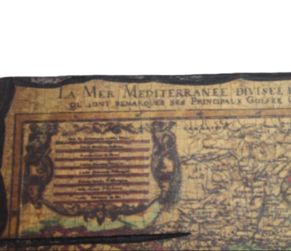 Cartes anciennes du bassin Méditerranéen sur bois - Photo 1