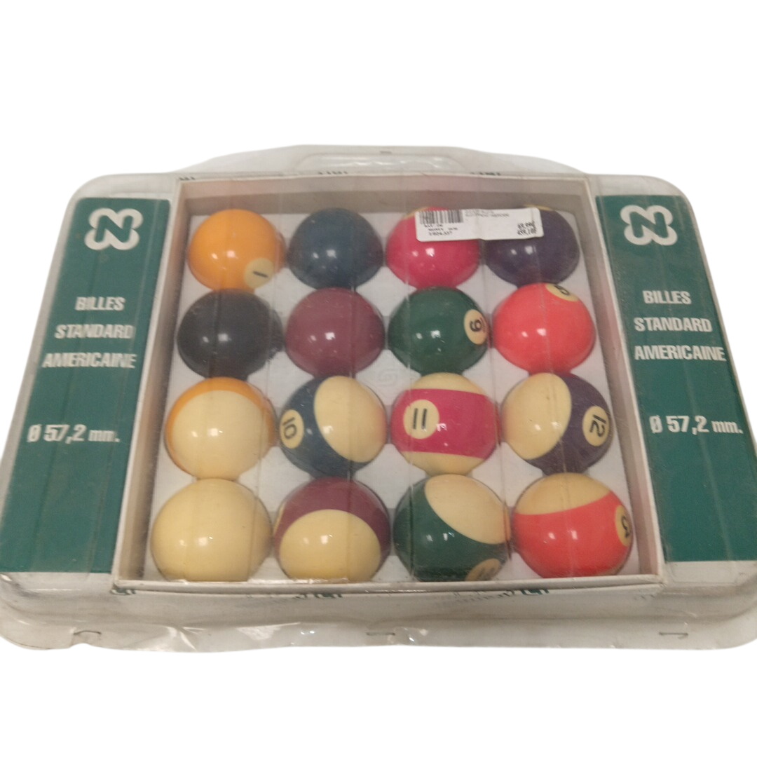 Acheter Boite de boules de billard américain 57,2 mm Très bon état - 22,40 € Boite de boules de billard américain 57,2 mm Très bon état - reconditionné disponible sur Label Emmaüs