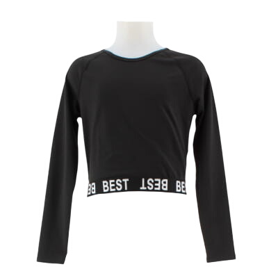 Crop Top Vetement Ado 12 Ans T-shirt Noir Crop Top Avec écriture