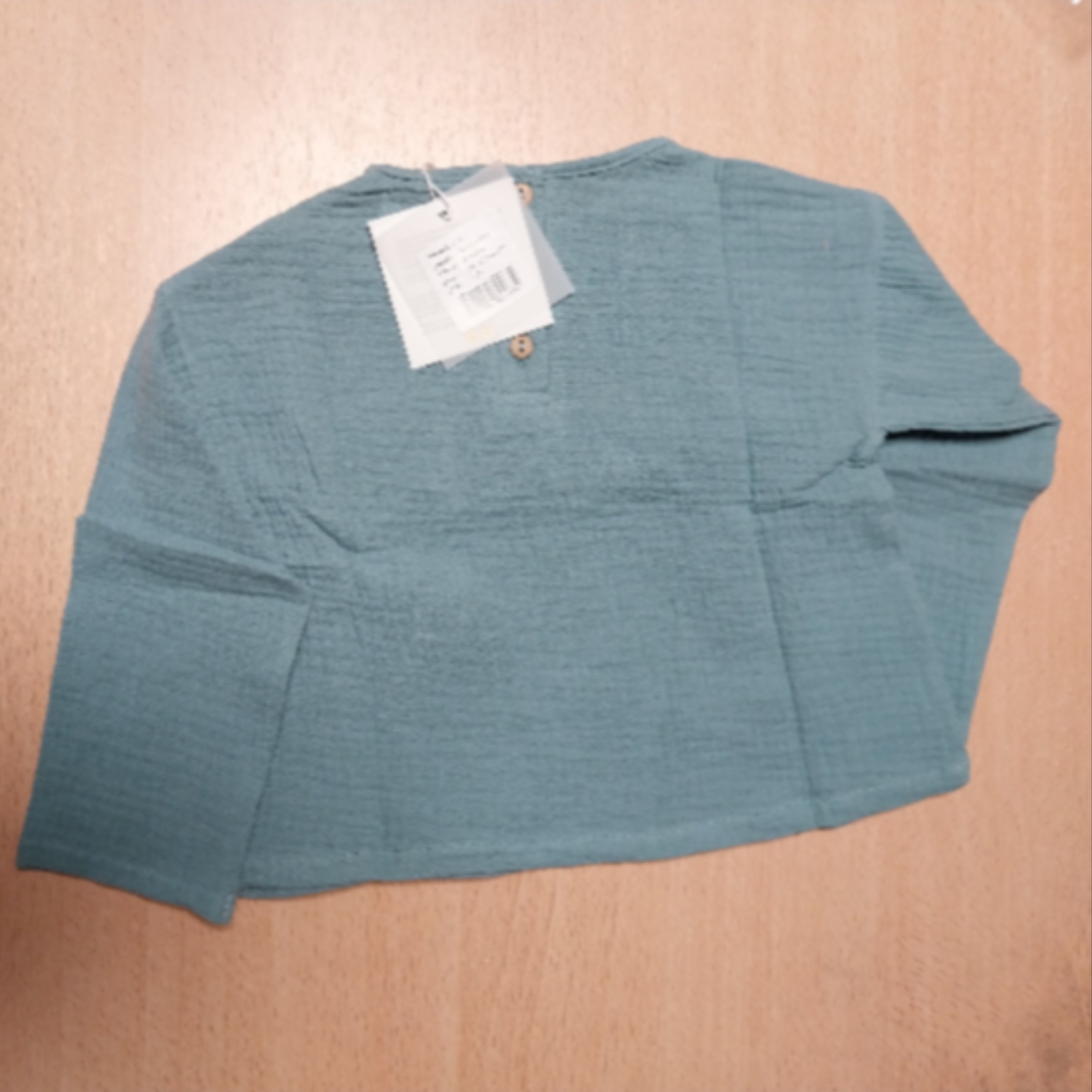 t-shirt manche longue bleu bebe12M - Photo 1