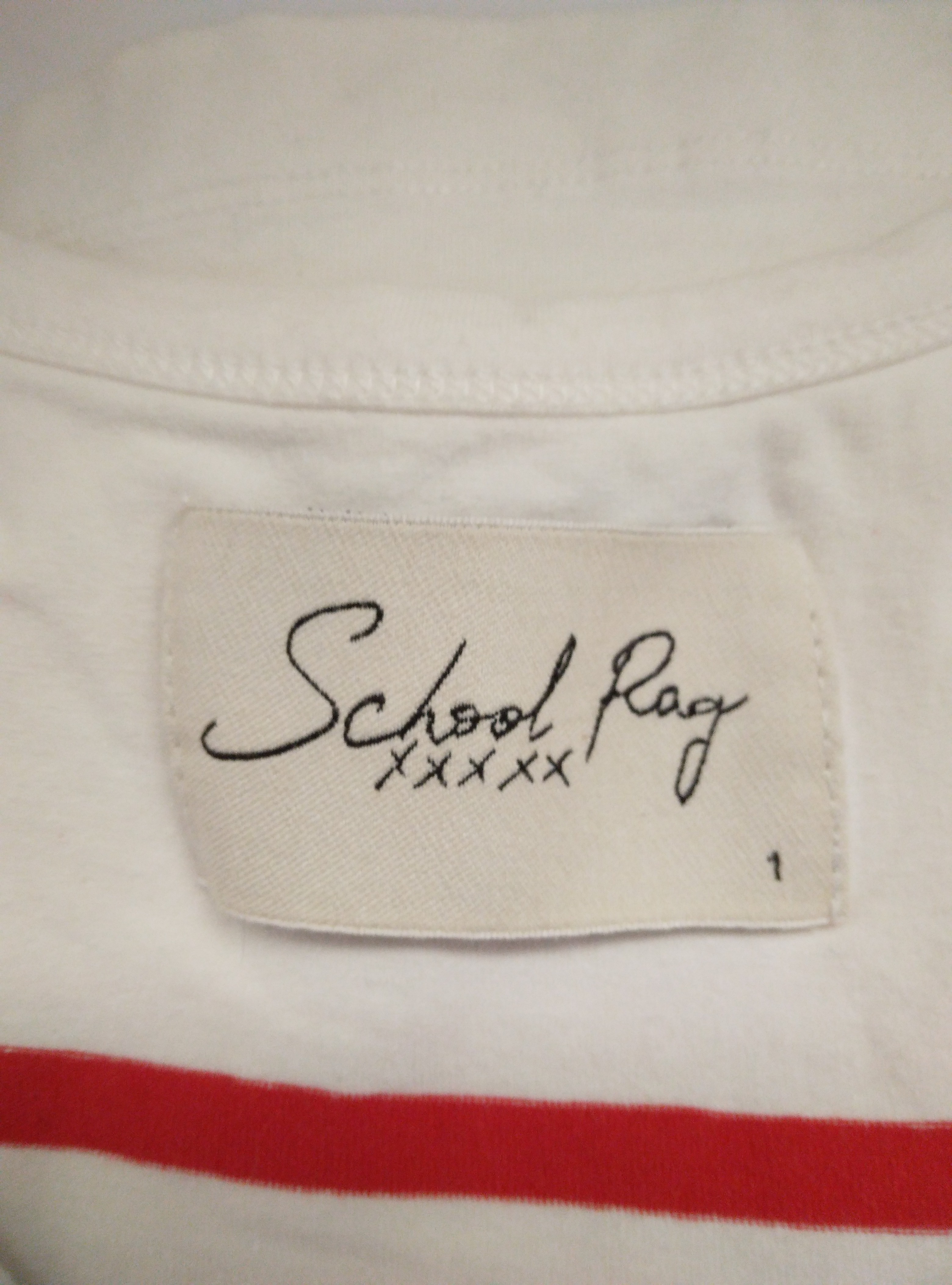 Voir photo 4 de Robe débardeur Rayée blanche et rouge, School Rag - 1 Robe débardeur Rayée blanche et rouge, School Rag - 1 Bon état - Vue 4 -