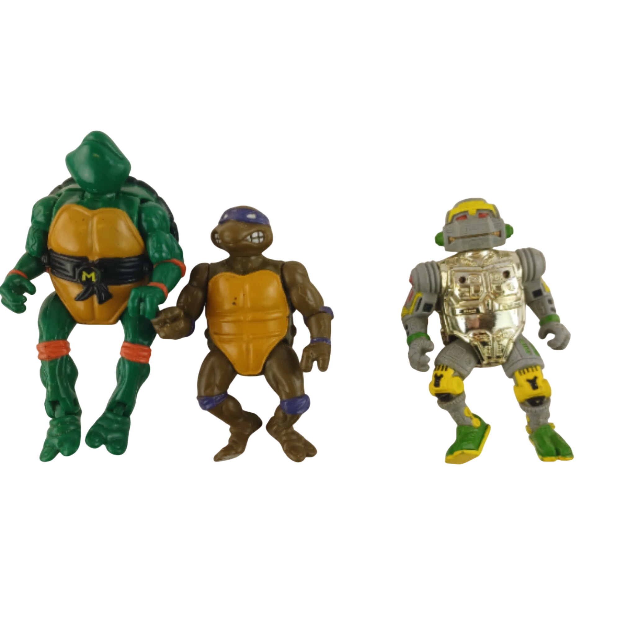 Lot de 3 figurines tortues ninja de la première série, Playmates toys et Mirage Studios de 1988 à 1992 Très bon état -  reconditionné disponible sur Label Emmaüs