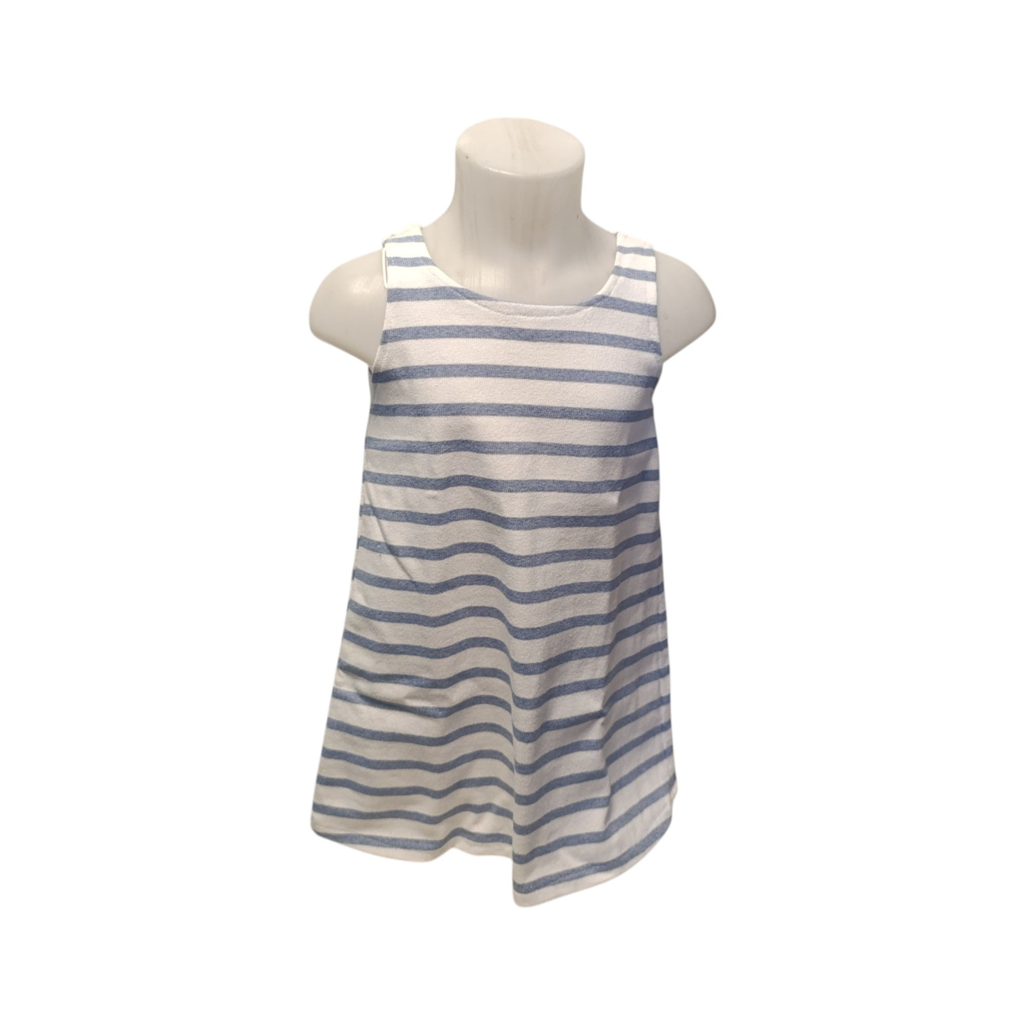 Robe blanche pour enfants (taille 2 ans ), fabriqué dans notre atelier Acsomur, à partir de tissu recyclé - Photo 1