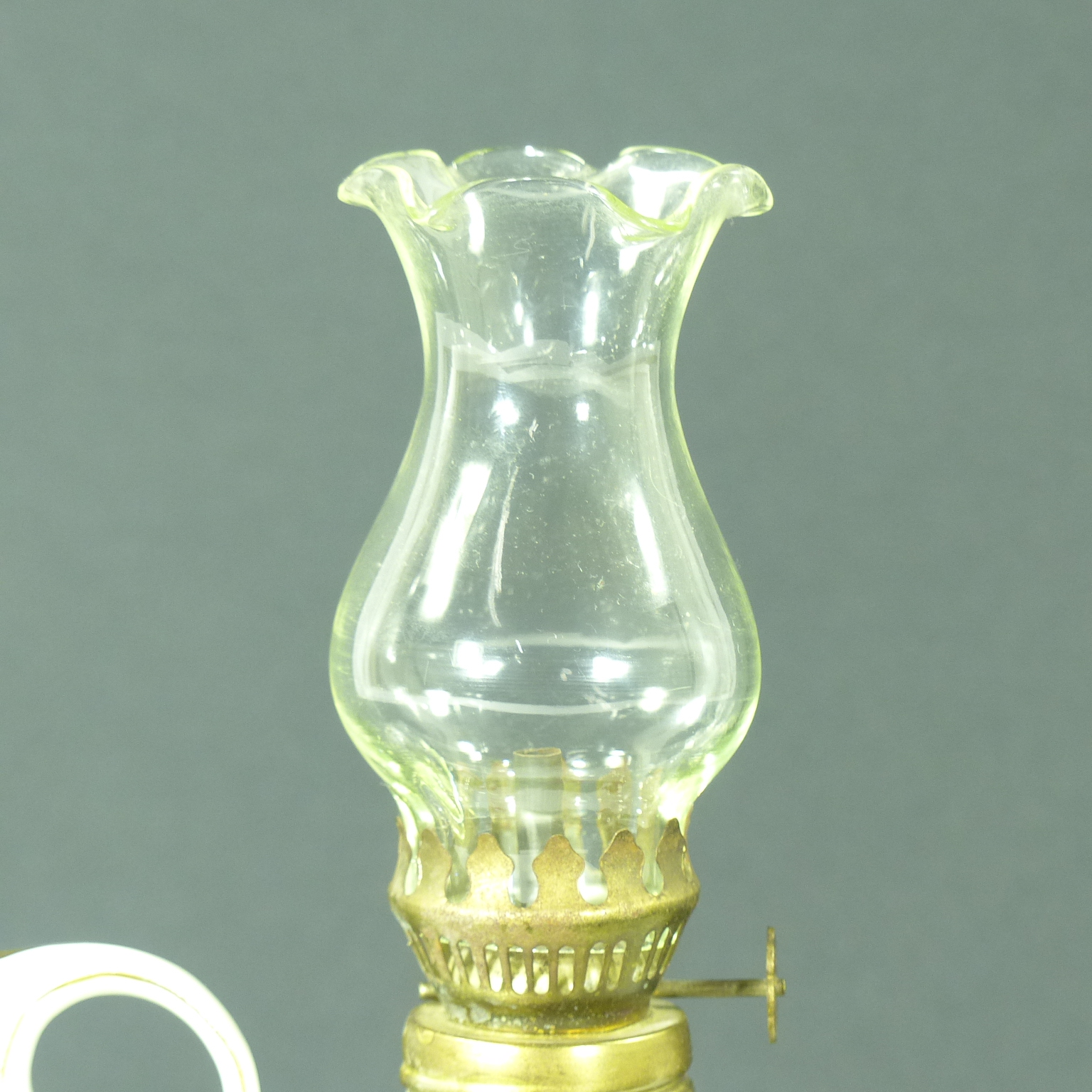 Lampe à huile "Aladin" en céramique, décor dragon et faisan Bon état - Vue 4 - 