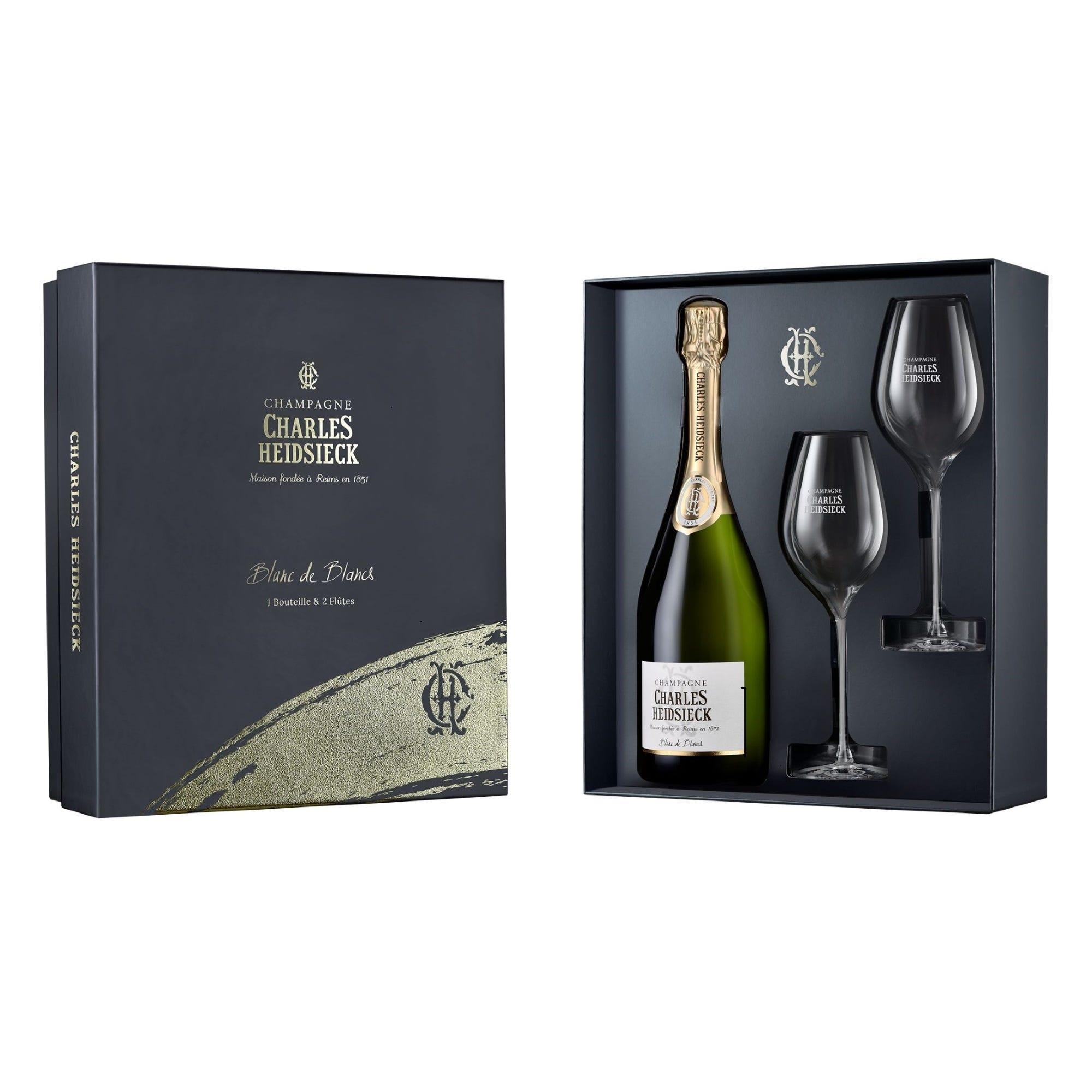 Giftbox Blanc de Blancs + 2 glasses 75 cl