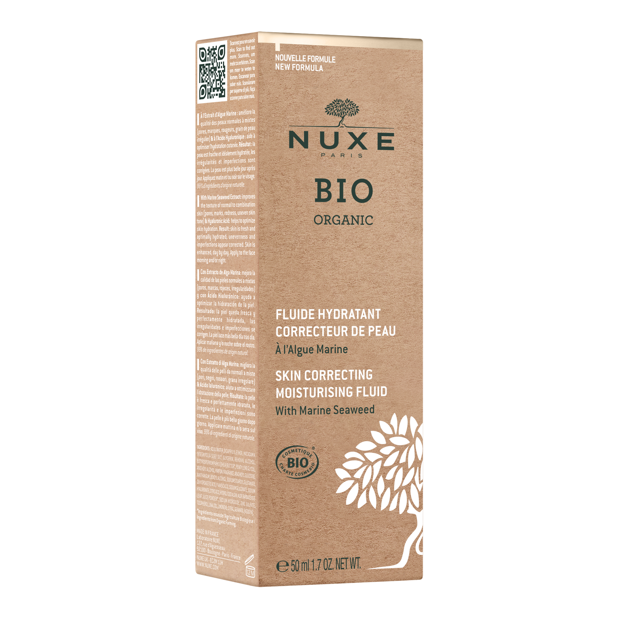 Organic Skin Correcting Moisturising Fluid-50 ml