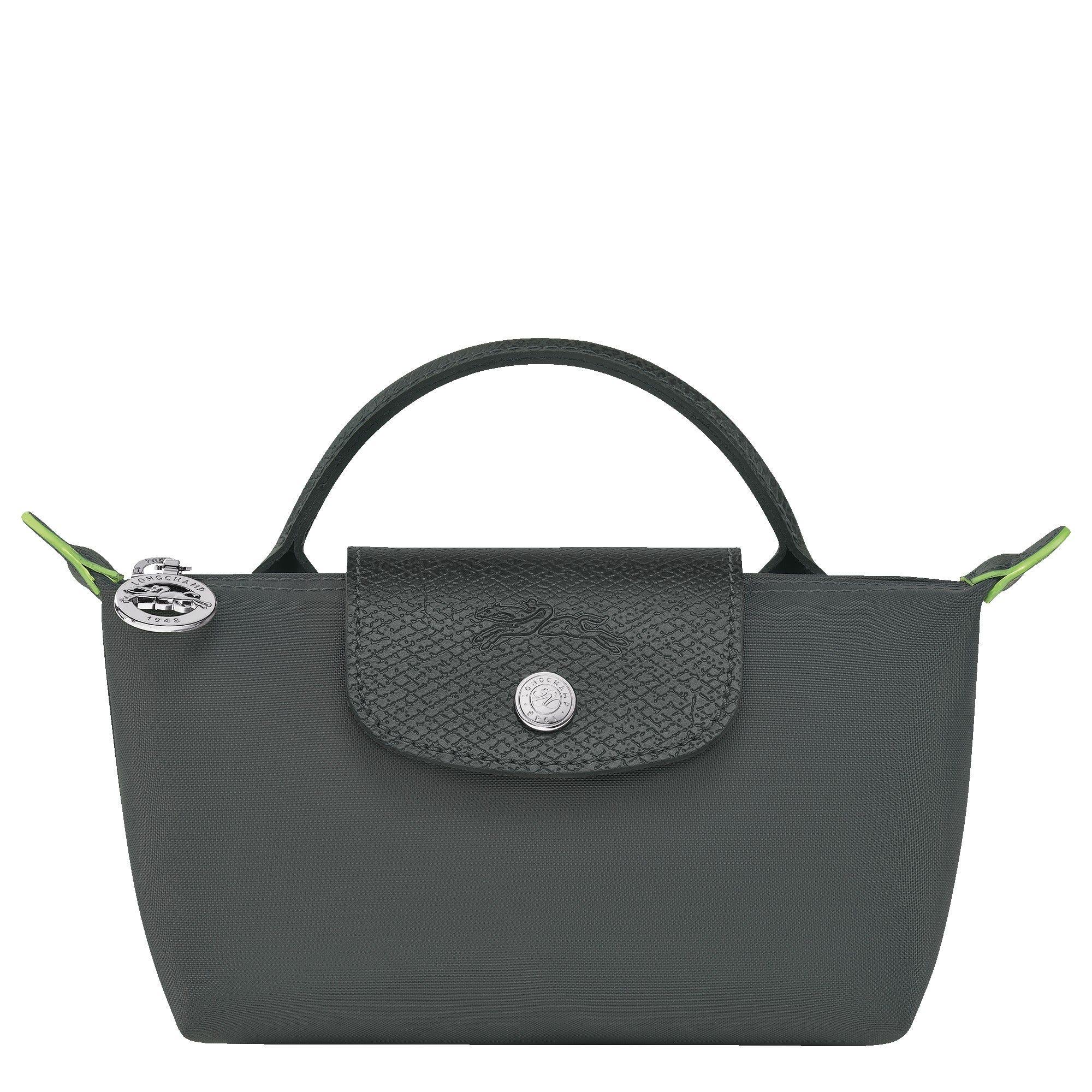 Longchamp Pouch with handle Le Pliage Green