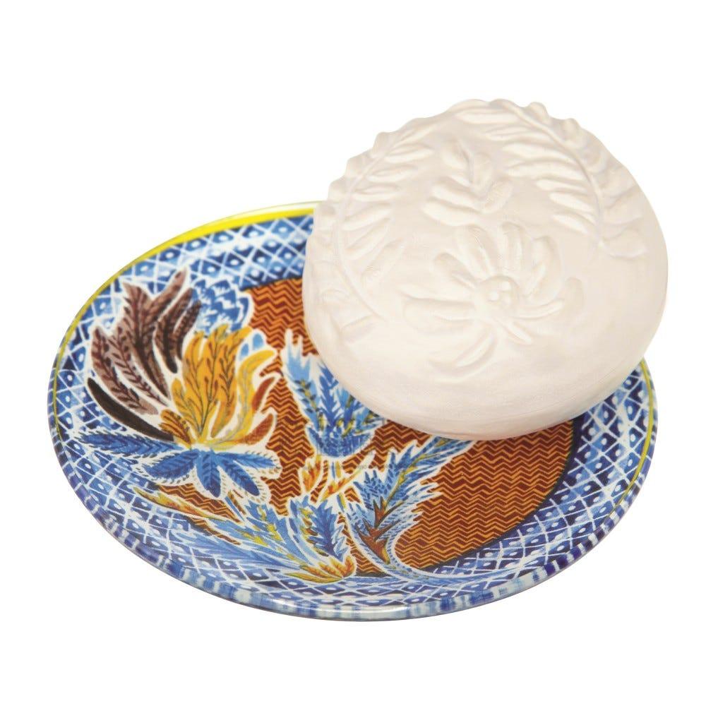 SAVON ET PORTE SAVON ROSE LAVANDE-