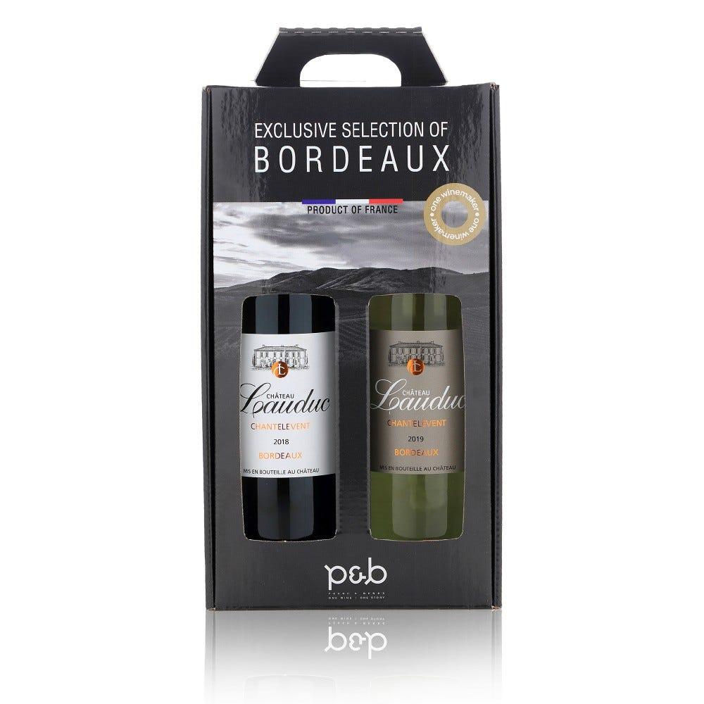 Giftbox Chantelevent Bordeaux Red + White 1.5 l