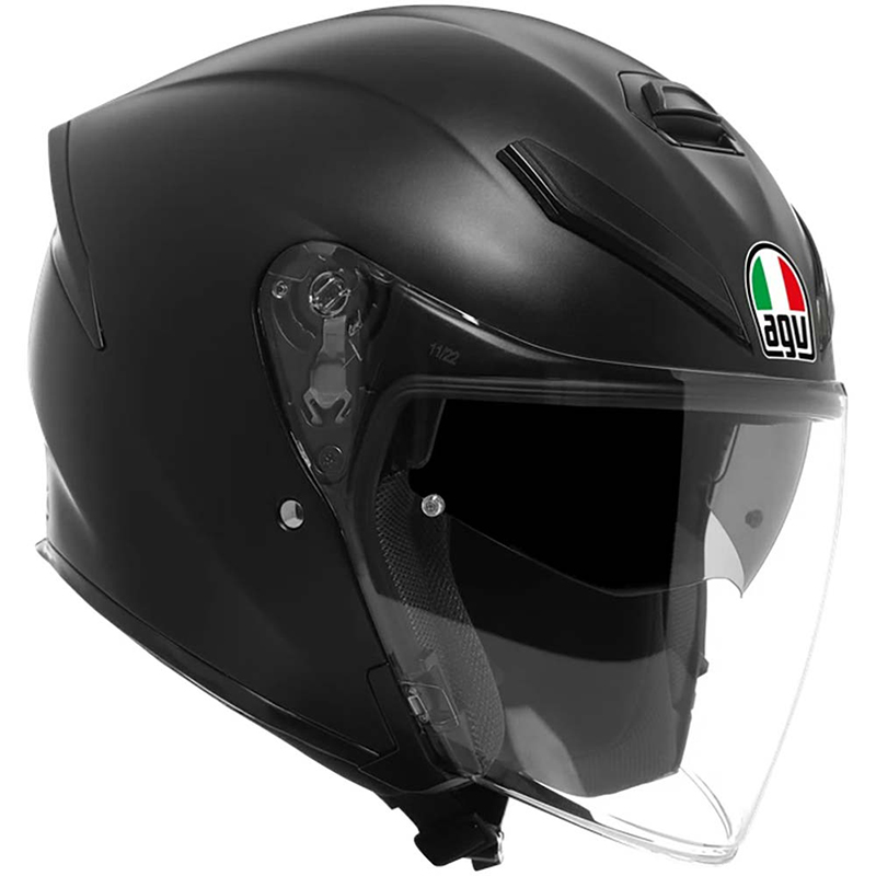 Casque+K5+JET+EVO+MONO+BLACK+AGV
