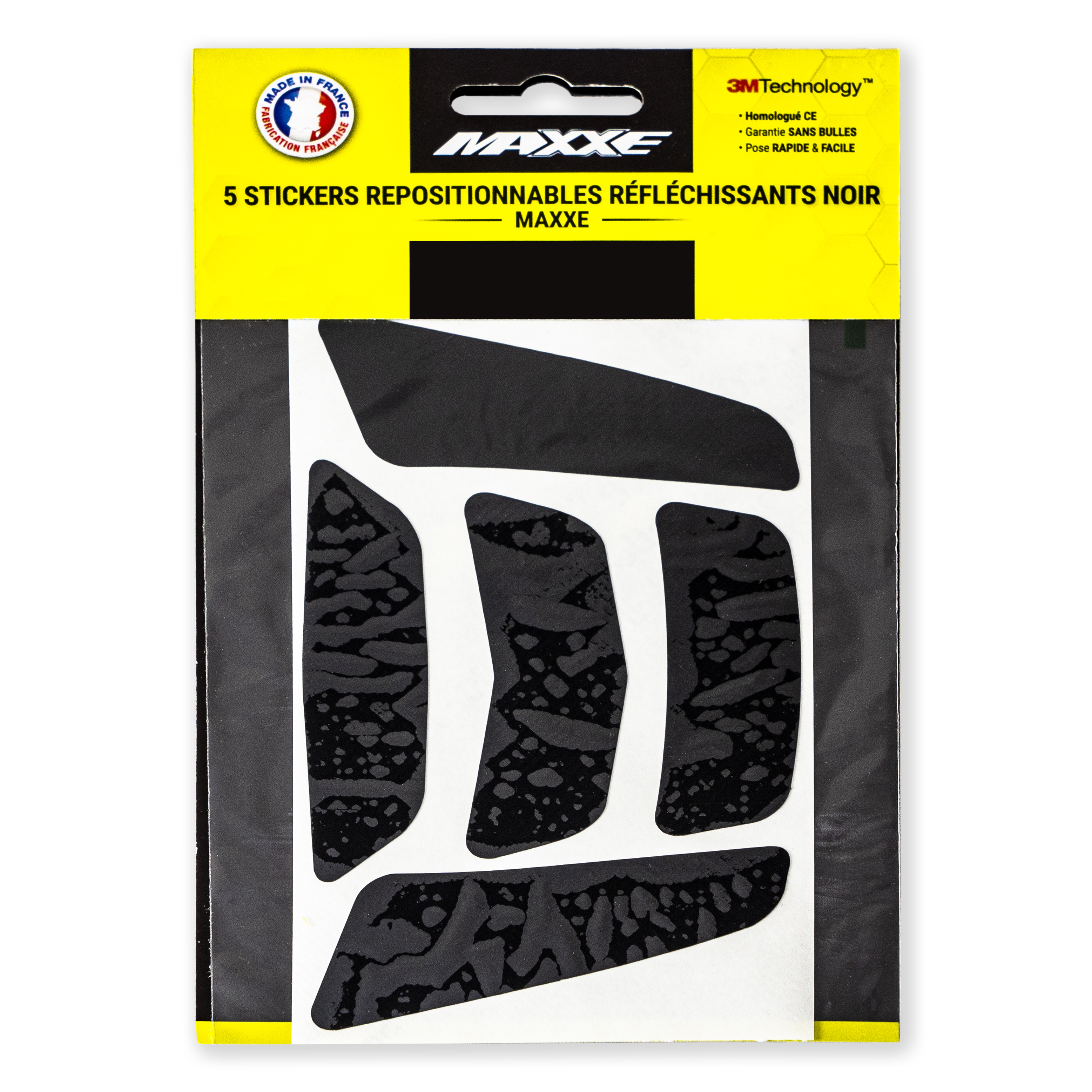 5 Stickers repositionnables pour casque MAXXE