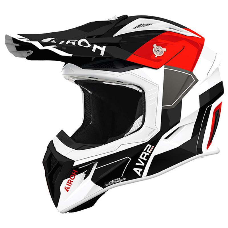 Casque cross AVIATOR ACE 2 SHIELD RED GLOSS