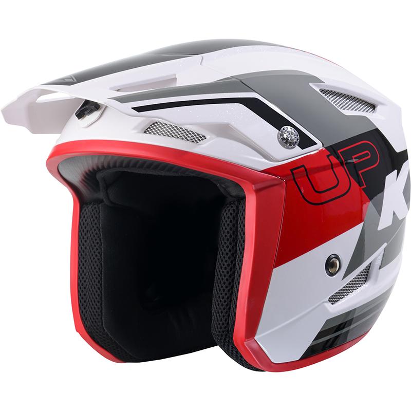 Casque trial TRIAL UP GRAPHIC WHITE RED