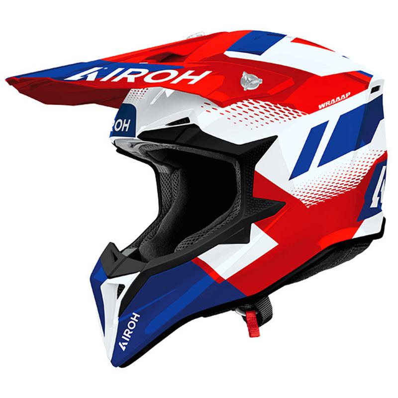Casque cross WRAAAP
 VISION RED/BLUE GLOSS