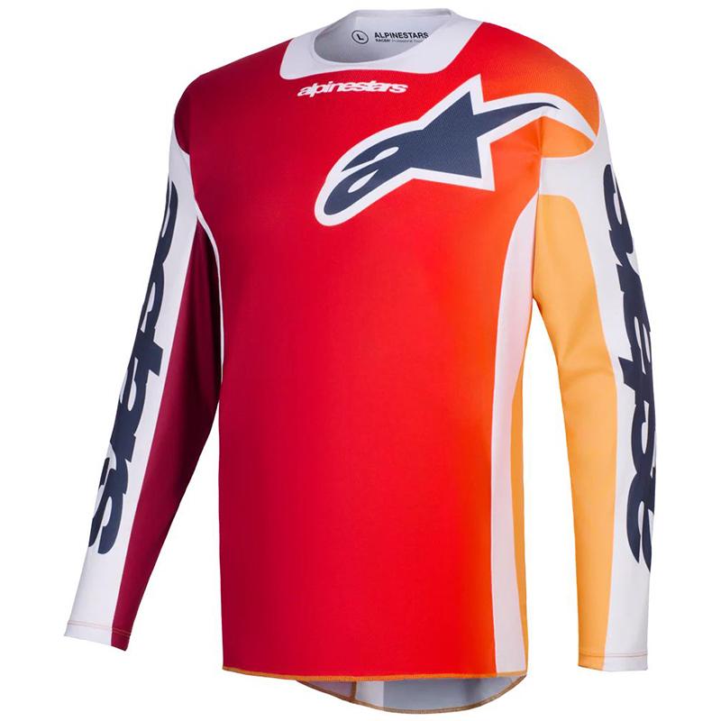 Maillot cross rouge/blanc/gris