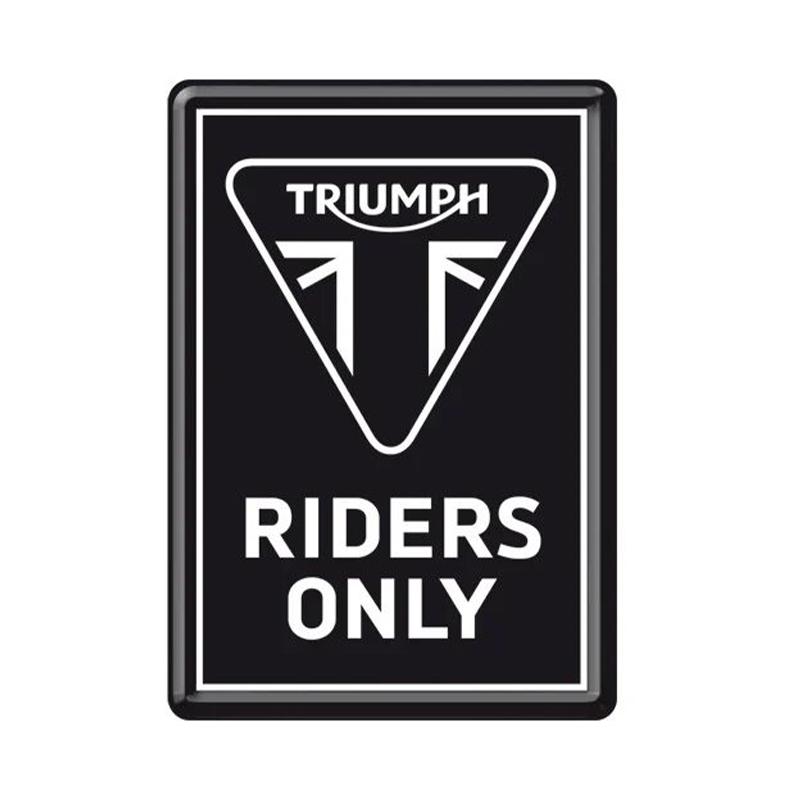 METAL CARD TRIUMPH RIDERS ONLY