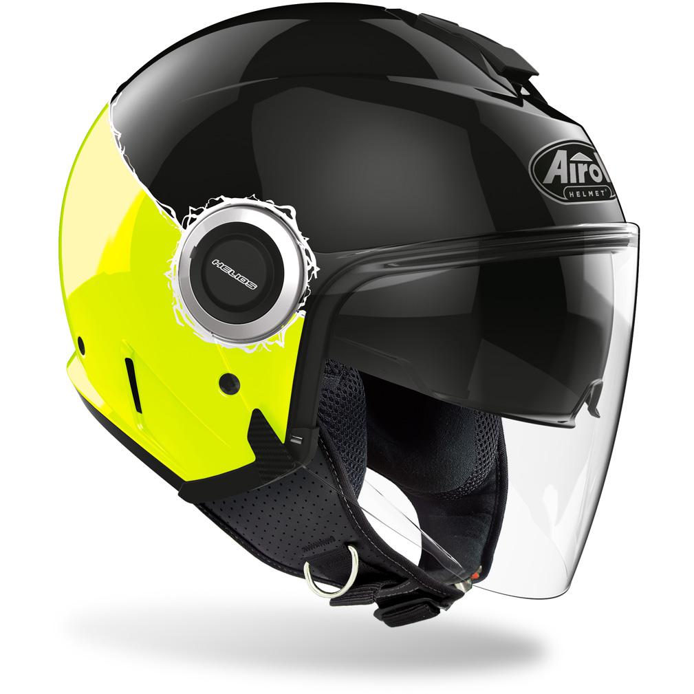 Casque Airoh HELIOS FLUO - Noir / Jaune