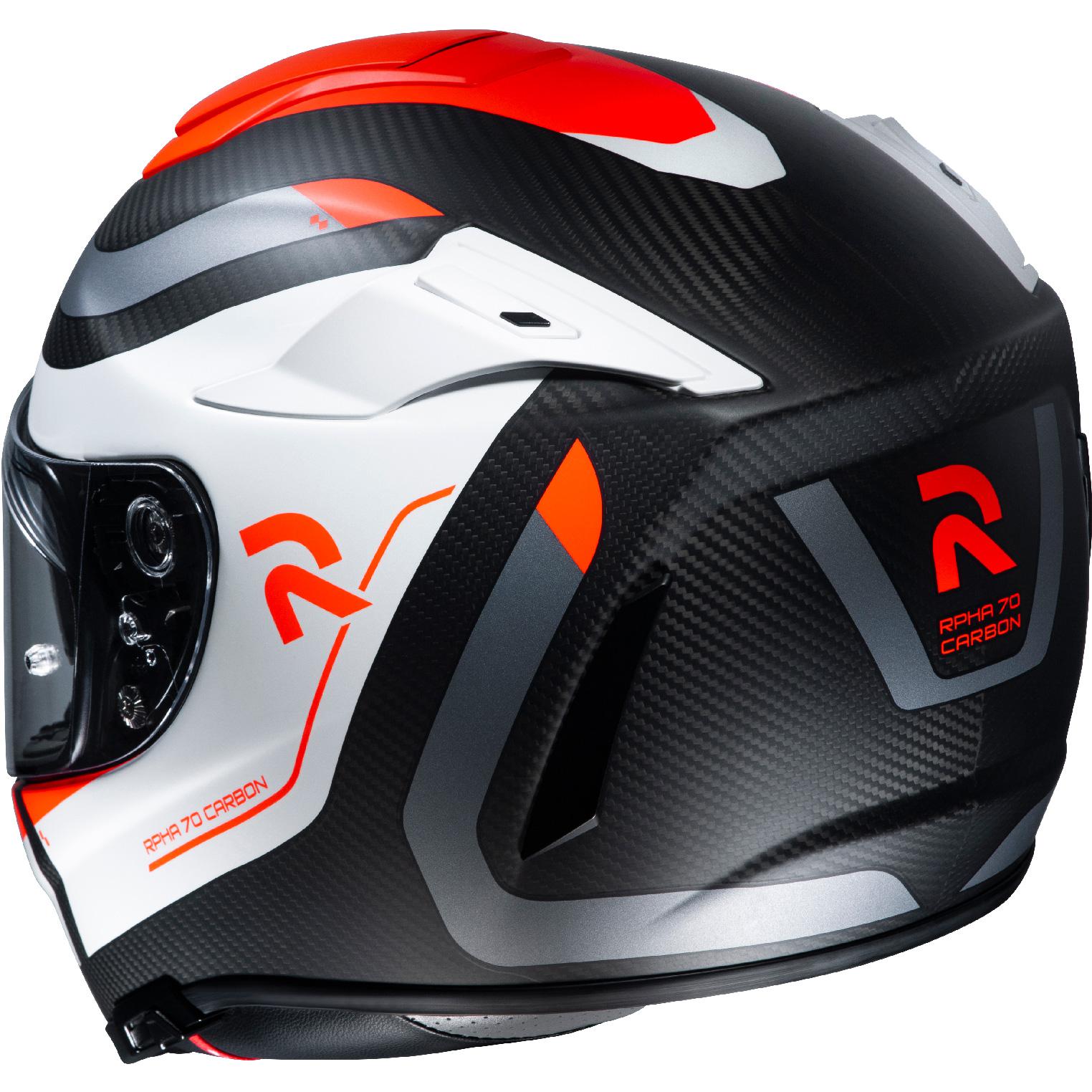 Casque RPHA 70 CARBON REPLE MC6HSF HJC RPHA Noir/blanc/rouge MAXXESS.FR, Casque intégral