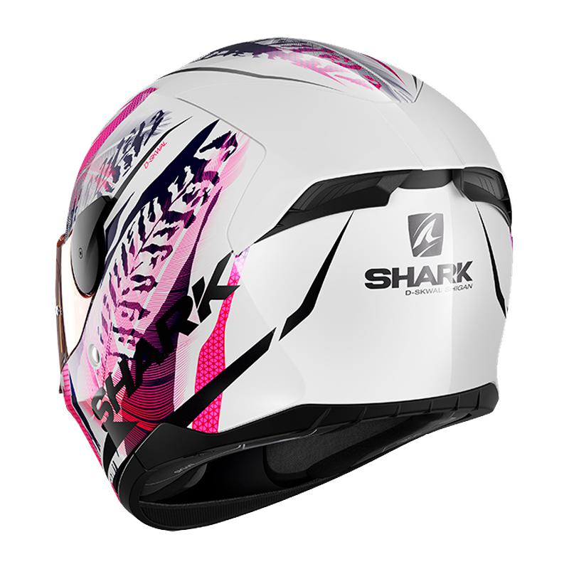 Casque Moto Intégral SHARK D-SKWAL 3 MAYFER - Homologation ECE 22.06 Blanc/rose