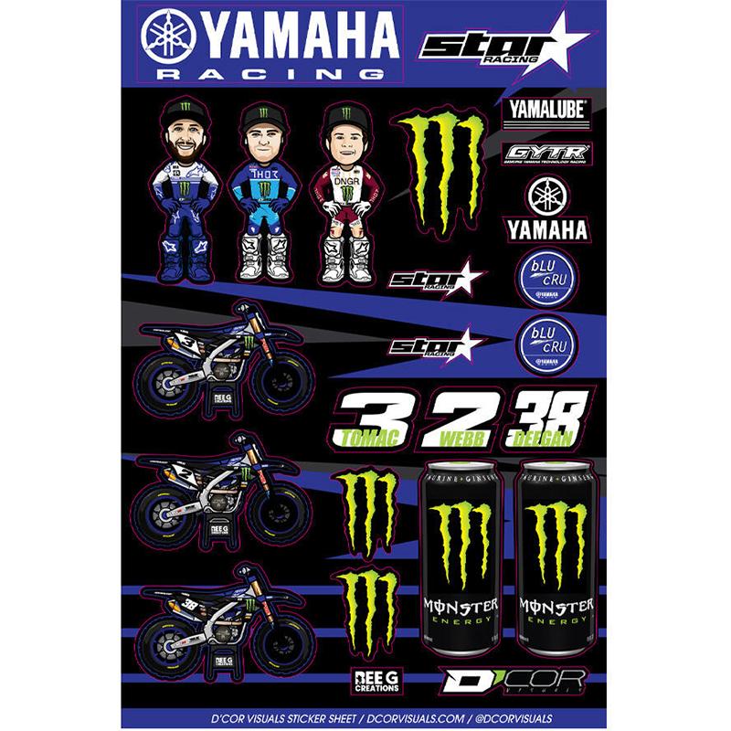 Autocollant planche Cartoon Yamaha Star Racing