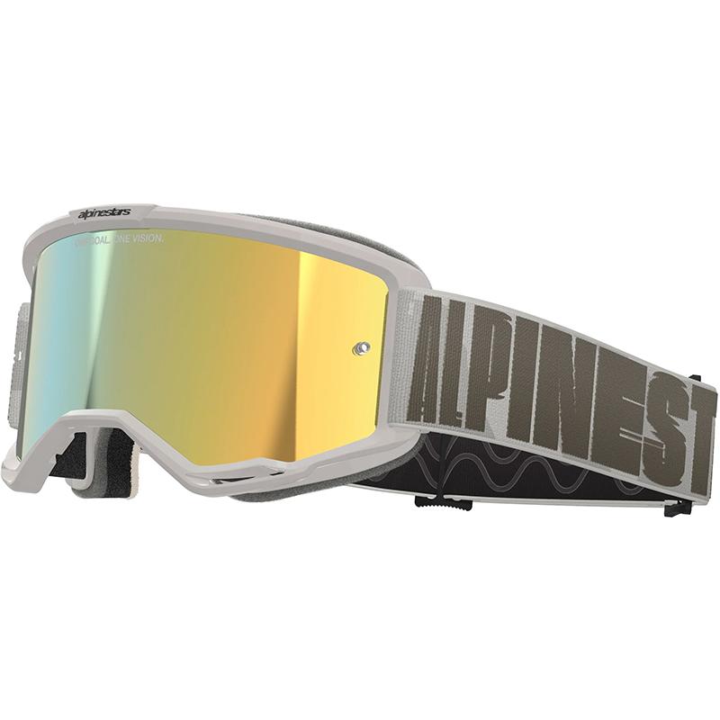 Masque cross VISION 5 HOLLOW - GRIS/IRIDIUM OR ALPINESTARS