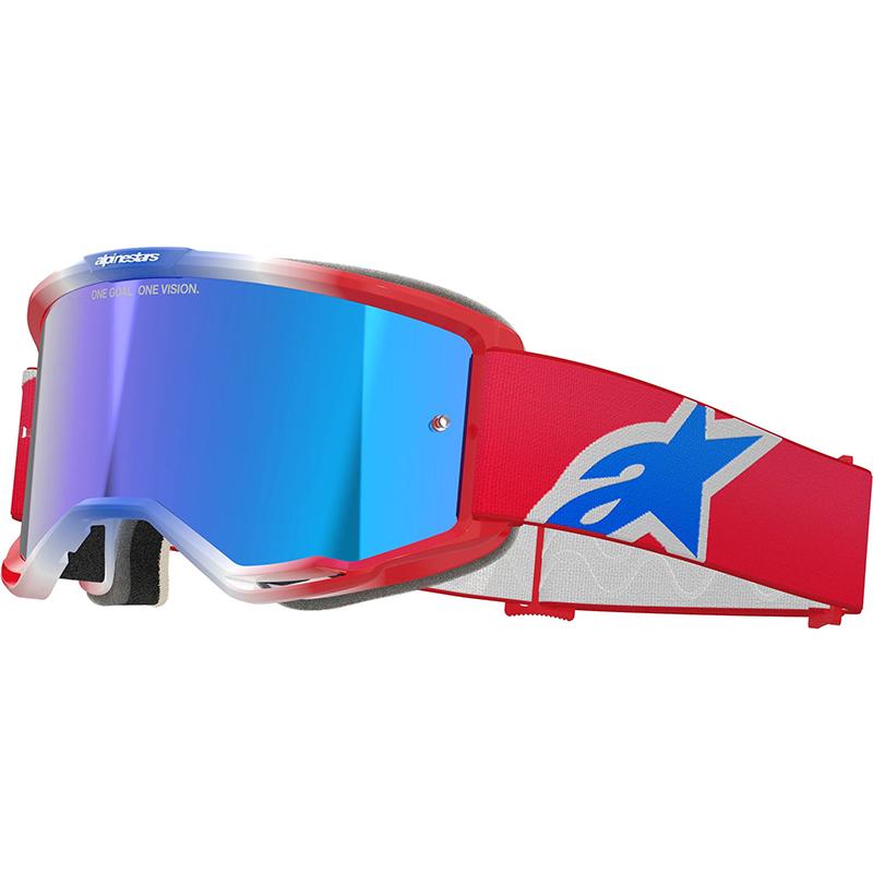 Masque cross VISION 5 CORP - ROUGE/BLEU/BLANC/IRIDIUM BLEU