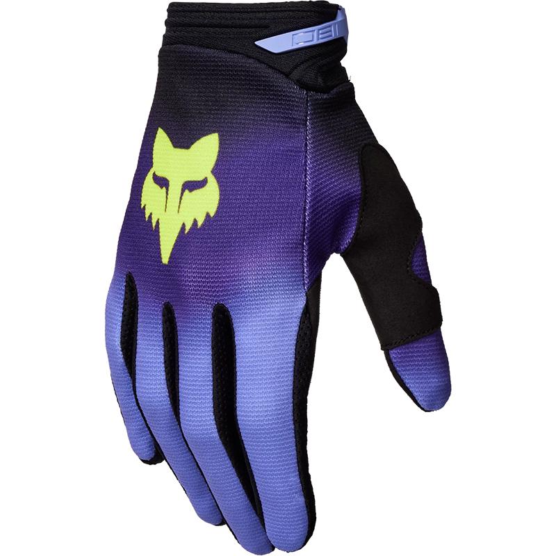 Gants Moto Fox Junior 180 Interfere - Noir Et Bleu, Taille Jeune (YL) - Pour Enfants/adolescents, Protection Et Confort