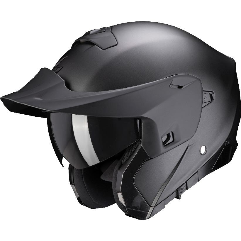 CRUIZER Casque Cross Moto Noir Mat – Visière Pare-Soleil Intégrée, 5 Prises D'Air, Intérieur Amovible Lavable – Homologué M