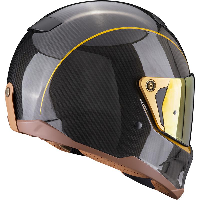 Casque EXOHX1 CARBON SE SOLID SCORPION Noir or MAXXESS.FR, Casque intégral