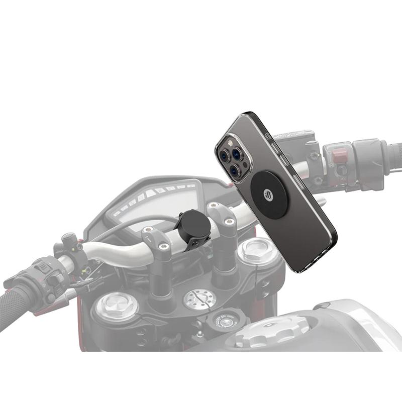 Support guidon smartphone moto avec plaque métal