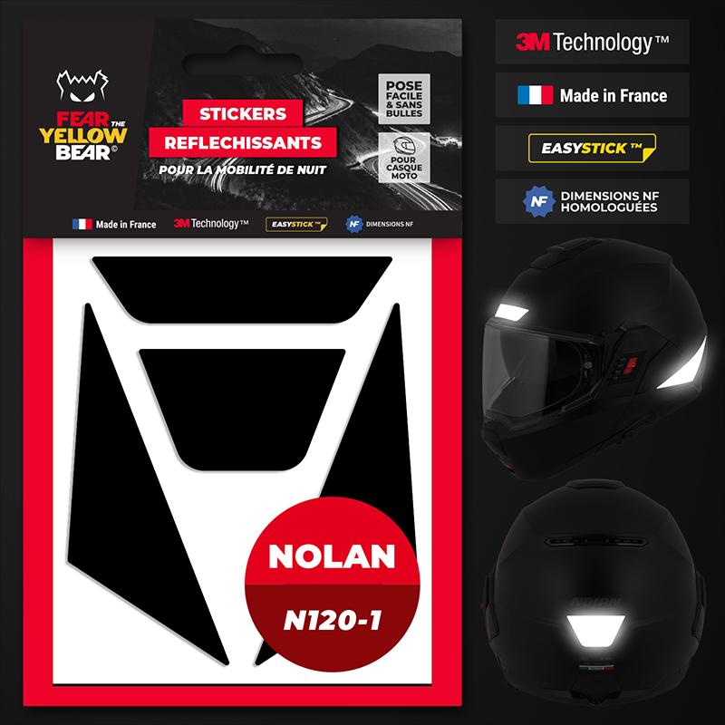 Stickers réfléchissants casque EASY REPLICA NOLAN N120-1 FEARTHEYELLOWBEAR