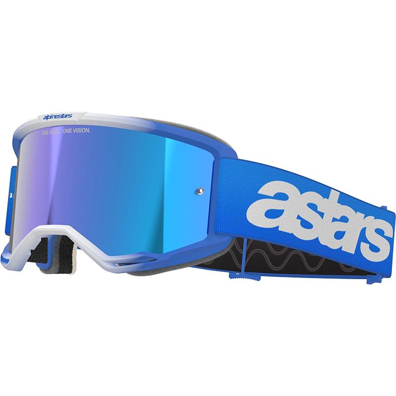 Masque cross VISION 5 BLAZE - BLEU/IRIDIUM BLEU ALPINESTARS