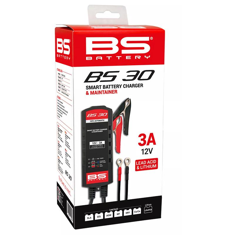 Chargeur batterie BS 30 - 12V 3A (plomb et lithium) TECNOGLOBE