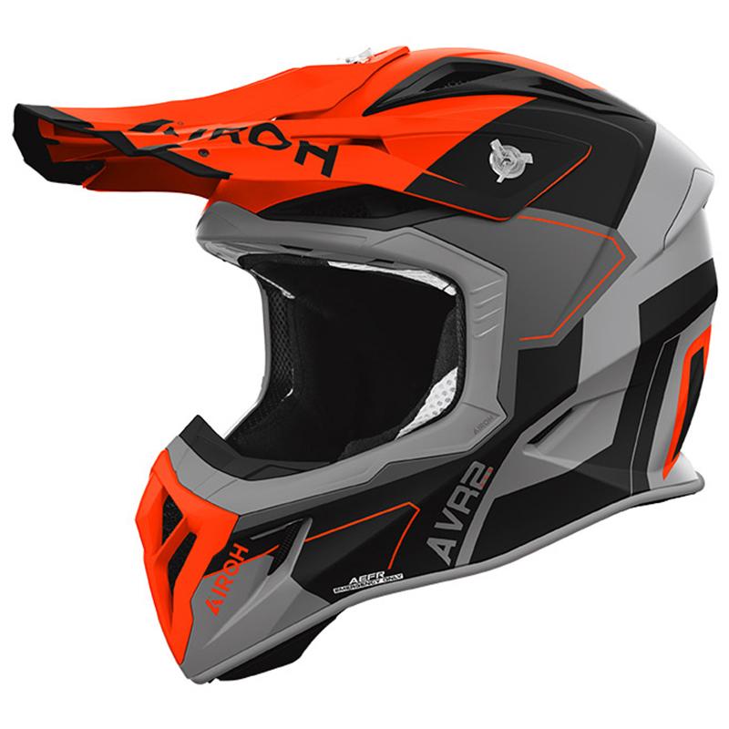 AIROH Casque cross AVIATOR ACE 2 SHIELD ORANGE MATT