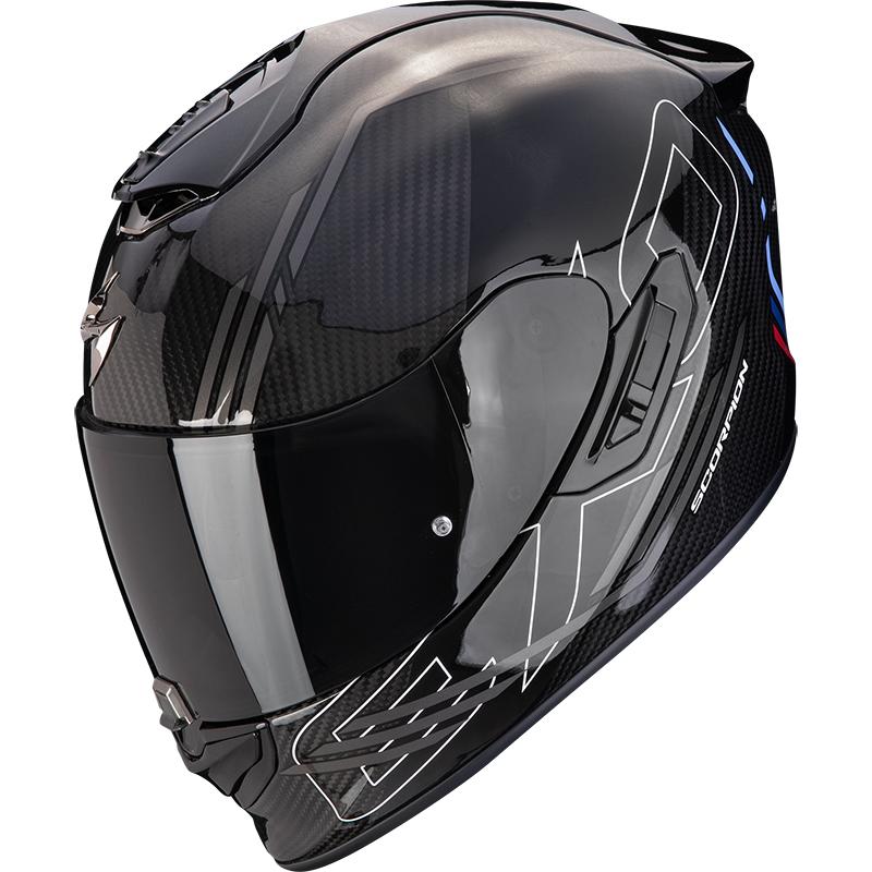 Casque EXO 1400 EVO CARBON AIR REIKA SCORPION noir/argent/bleu