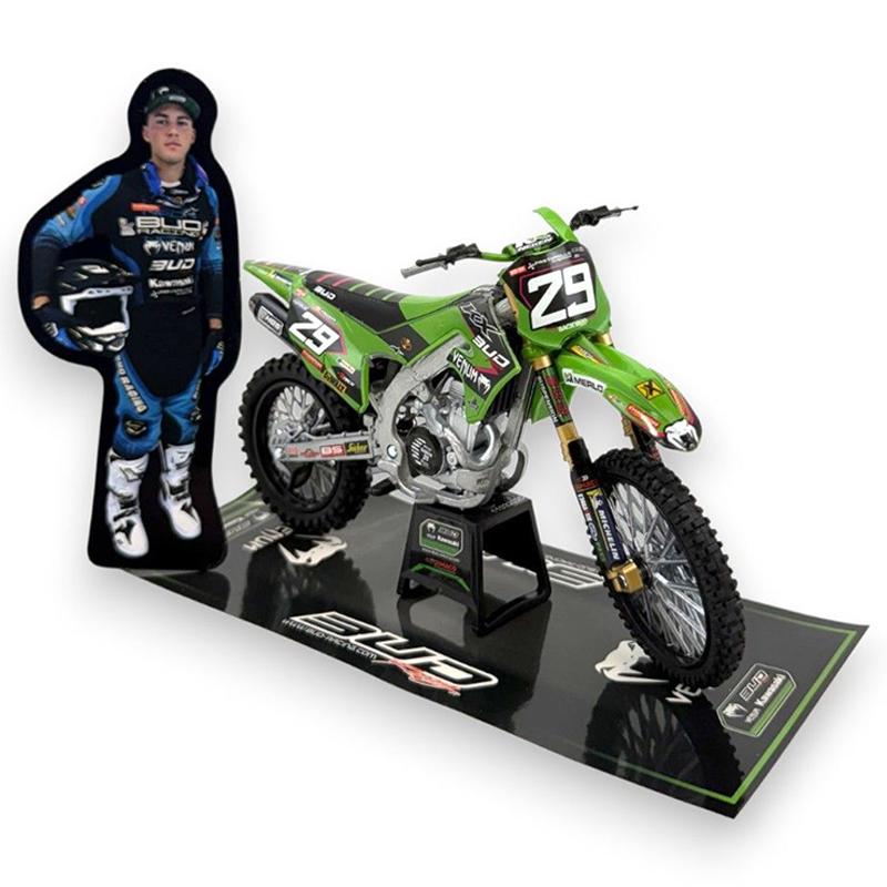 NEWRAY Réplique Moto Kawa KX250F 25 BUD RAC GARCIA 1/12