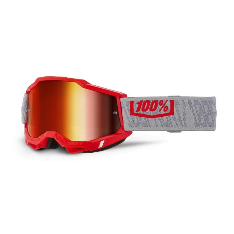 Masque cross 100% ACCURI 2 GATORBACK- Mirror Rouge 2026