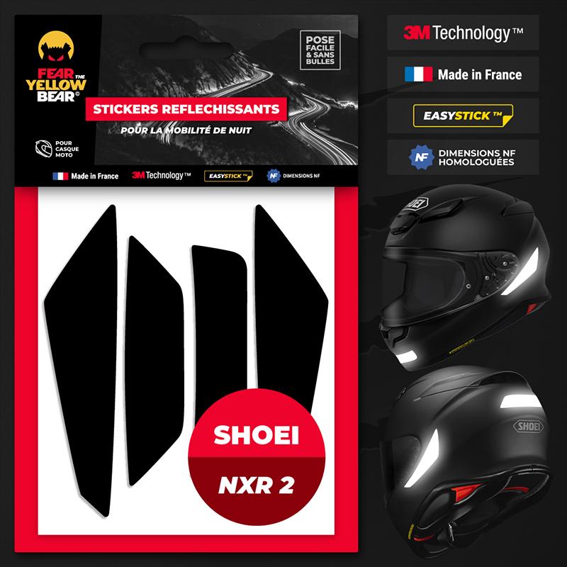 FEARTHEYELLOWBEAR Stickers réfléchissants casque EASY REPLICA&trade; SHOEI NXR2 NOIR