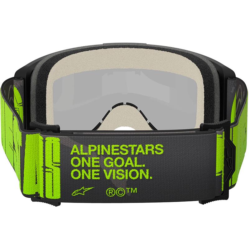 ALPINESTARS Masque cross VISION 5 HOLLOW - VERT/IRIDIUM ARGENT 2