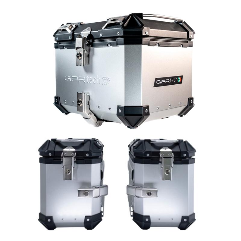 Top case KIT TRIPTYQUE ALU - TOP CASE + VALISES LAT. + SUPPORT - BMW R ...