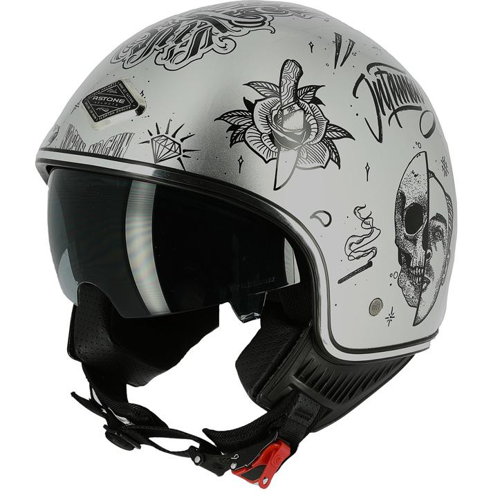 ASTONE Casque MINIJET 66 TATTOO FLASH