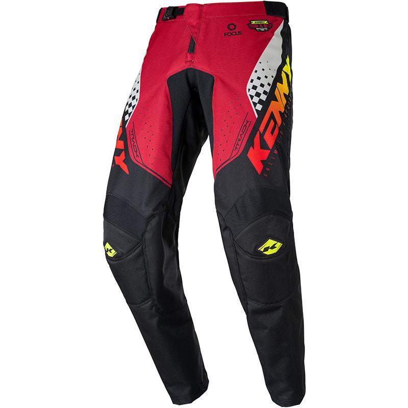 Pantalon Cross TRACK FOCUS KENNY noir/rouge/jaune - MOTO-AXXE.FR ...