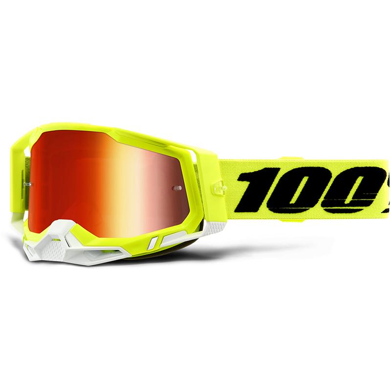 100% Masque cross RACECRAFT 2 jaune/blanc