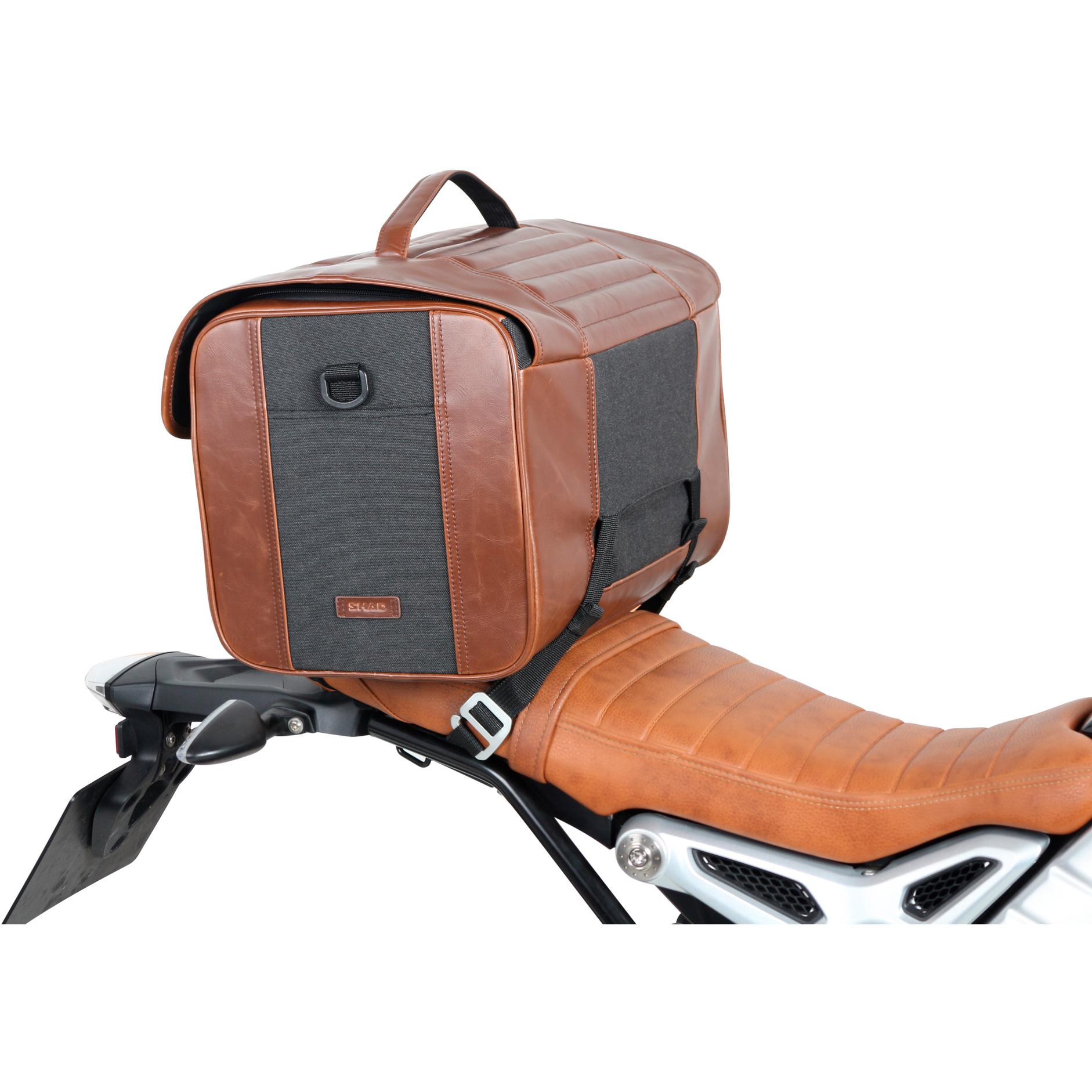 QBag Sac Arrière Moto 26 Litres - Sac De Selle Étanche Noir Unisexe Avec Housse De Pluie, Fixation Sûre Et Pochettes Pratiques